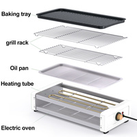 Grill électrique double couche pour la maison, conception sans fumée, chauffage double face, machine de cuisson BBQ antiadhésive