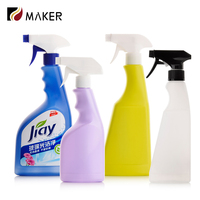 350ml 600ml Logo personnalisé couleur HDPE PE bleu plastique Mini déclencheur vide alcool nettoyage détergent distributeur chimique vaporisateur