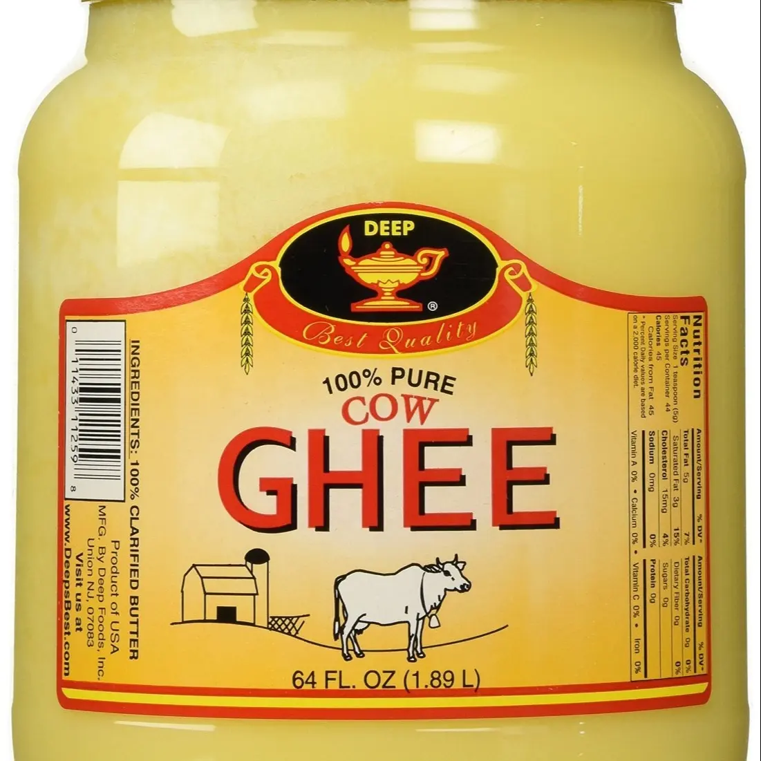 100% Halal Premium Riche Qualité Pur Organique Ghee Beurre je