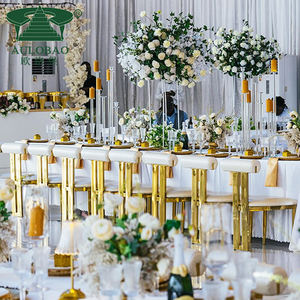 เก้าอี้ทานอาหารสไตล์ยุโรปสแตนเลสสีทองสำหรับงานแต่งงาน งานเลี้ยง และงานอีเว้นท์ - Product Image 4