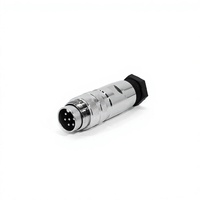 Connecteur de câble mâle 3-8 broches M16 IP67 compatible avec Amphenol C091 Binder 423, contact en laiton plaqué argent