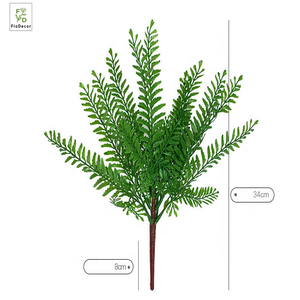 بسعر الجملة نبات سرخس صناعي ناعم بلاستيك محاكاة خضرة خضراء بأوراق ثلجية للاستخدام في الهواء الطلق للمناسبات المنزلية - Product Image 5