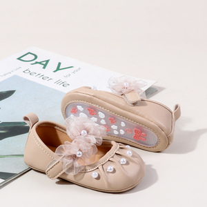 Chaussures plates Mary Jane pour bébé fille, modèle princesse, avec perles et dentelle, haute qualité, pour bébés de 0 à 1 an, collection 2026 - Product Image 3