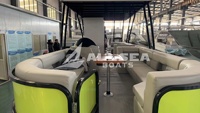 Bateau de fête en aluminium à deux étages en gros, bateau de loisirs familial, jeux aquatiques, yacht de luxe avec toboggan