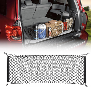 Filet de chargement robuste en polyester noir à 2 couches Teng Hui pour benne de SUV et camion, 44x15 pouces, crochets universels, réglable, très élastique, 12+ - Product Image 4
