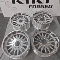 Ruedas Forjadas China Forged Wheels Co. 22x12 22x14 24x12 24x14 26x16 con Tapas Flotantes Personalizadas, Ruedas Pulidas para Camioneta 8x170 8x180 8x6.5