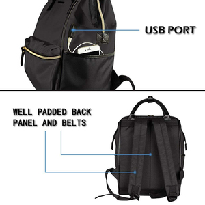 Sac à dos imperméable multi-usages Sac à couches pour bébé avec <span class=keywords><strong>port</strong></span> de chargement USB Sac à langer pour maman Sac à dos - Product Image 4