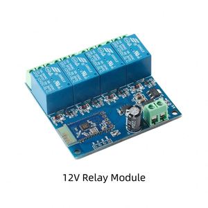 โมดูลรีเลย์บลูทูธ 4 ช่อง 5V/12V สำหรับอุปกรณ์อินเทอร์เน็ตของสรรพสิ่ง บ้านอัจฉริยะ ควบคุมผ่านแอปมือ<span class=keywords><strong>ถือ</strong></span> - Product Image 3