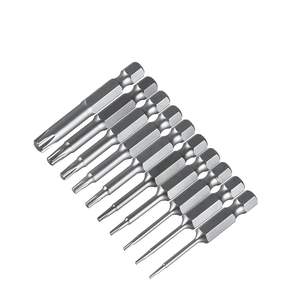 Tournevis Torx de sécurité en acier avec embout magnétique, embouts de perçage chromés personnalisables - T6-T20, qualité industrielle, support OEM - Product Image 2