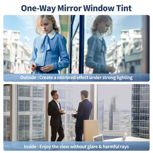 Película de Vinilo para Ventanas de Vidrio con Visión Unidireccional, Control Solar, Aislamiento Térmico, Resistente a los Rayos UV, Adhesión Estática para Edificios y Casas - Product Image 4