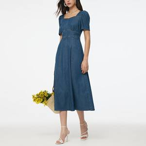 Vêtements de mode de créateur Robe en <span class=keywords><strong>denim</strong></span> de coton pour dames Robes pour femmes quantité minimale de commande bas par les fabricants de vêtements - Product Image 1