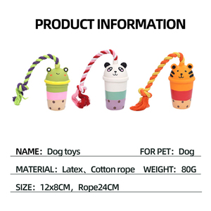 Fabricante, venta al por mayor, taza bonita, juguetes para masticar perros, cuerda chirriante, juguetes para mascotas en bolsas de látex - Product Image 4