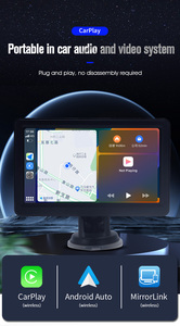 Système de navigation GPS sans fil avec écran tactile de 7 pouces, Carplay, Android Auto, WiFi double bande, MP3, BT, vidéo, aide au recul, cartes du monde entier - Product Image 6