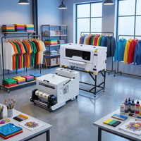 Impresora Automática de Transferencia Directa a Película para Camisetas, Impresora Textil Pequeña A3 30cm A3+ 33cm, Impresora de Inyección de Tinta DTF Dual XP600 para Camisetas