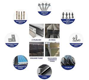 Bâtiment d'entrepôt et d'atelier en acier préfabriqué, structure en acier préfabriquée personnalisable, entrepôt préfabriqué - Product Image 4