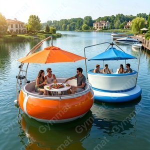 Bateau à donuts électrique personnalisé en gros, bateau barbecue à donuts roulant pour jeux aquatiques de loisirs en <span class=keywords><strong>lac</strong></span>/rivière/mer pour centres de villégiature - Product Image 4