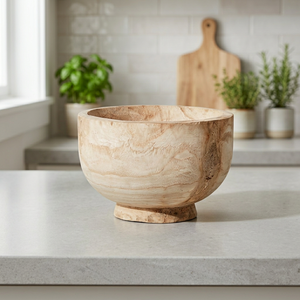 Tazón de Madera de Mango Vintage, Ecológico, Pulido a Mano, Único, para Servir Ensaladas, Frutas y Verduras, Tamaño Personalizado, Venta al por Mayor para Fiestas - Product Image 1