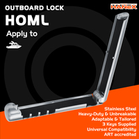 Accessoire marin, verrou de moteur hors-bord et verrou de moteur en acier inoxydable pour bateau avec 3 clés fournies