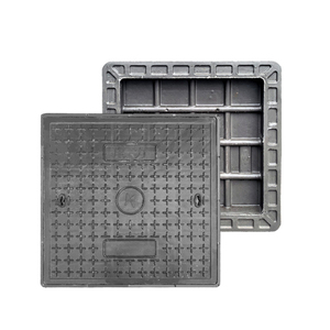 Tapa de alcantarilla cuadrada de plástico FRP de alta resistencia con bisagras, 800x800mm, antifuego y antirrobo para carreteras, entrega directa de fábrica - Product Image 5
