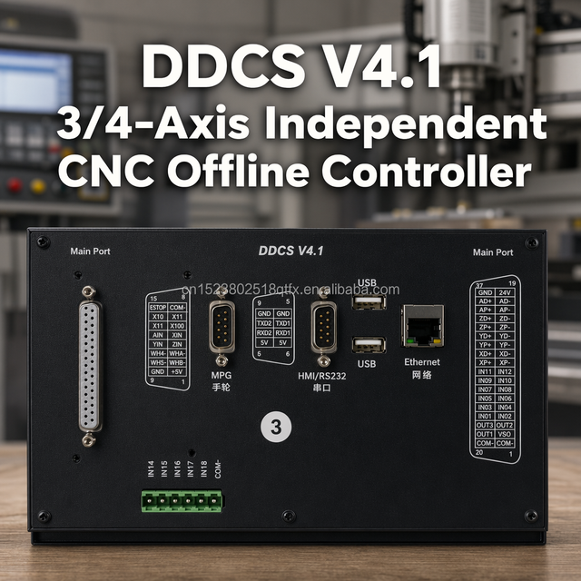 JLE CNC TECH DDCS V4.1 3/4 Axis Offline CNC Controller Standalone Motion Control 1GB Memory