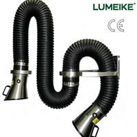 Bras d'extraction pour soudage, polissage, expériences chimiques avec hotte en acier inoxydable, bras d'extraction de fumée