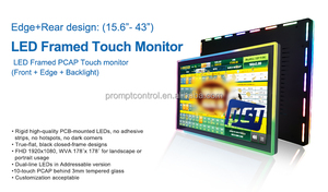 Promptcontrol 32 "FHD 16:9 pcap 400nits đèn LED vị trí cạnh trước & trở lại LED đóng khung màn hình cảm ứng màn hình cho máy Arcade - Product Image 5