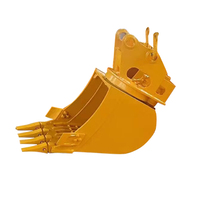 Aksesoris Excavator 1 Ton hingga 80 Ton, Hydraulic 360 Rotating Tilting Bucket, Rotary Digging Bucket