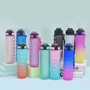 Custom 32oz Sports <b>Water</b> <b>Bottle</b> 1 L <b>Time</b> Markings and With Straws <b>Bottles</b> Suitable for Fitness Outdoor Camping Yoga Cycling - Product Image 6