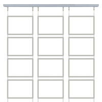Kit de boîte à lumière magnétique en acrylique pour affiche suspendue, cadre rétroéclairé 12 x A4, boîte à lumière LED pour systèmes d'affichage de vitrine immobilière
