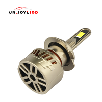 Ampoule de phare de voiture LED H7 à refroidissement turbo haute puissance 12100LM 6000K, installation facile, pour modification de véhicule