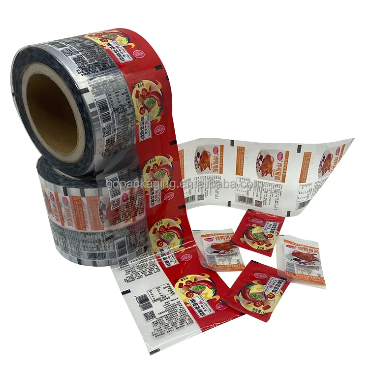 Kemasan Sachet Saus Kecil Otomatis Saus Pasta Madu Saus Tomat Saus Sachet Kantong Plastik Laminasi Rol Film