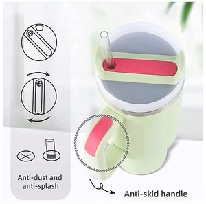 Meilleure vente tasse thermos sous vide portable tasse à café de voyage voiture 40 oz gobelet isolé en acier inoxydable avec poignée et paille - Product Image 4
