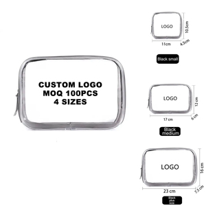 Bán Buôn Trong Suốt Mỹ Phẩm Vệ Sinh Cá Nhân Du Lịch Pouch Cho Đi Du Lịch Biểu Tượng Tùy Chỉnh In Ấn Rõ Ràng <span class=keywords><strong>PVC</strong></span> Trang Điểm Túi - Product Image 1