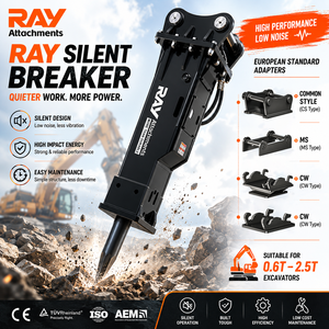Martillo Hidráulico Rompedor de Rocas para Excavadora Komatsu, Accesorio para Mini Tractor Excavador <span class=keywords><strong>Ray</strong></span> Top Sb43 Sb50 de 4.5-5T - Product Image 1