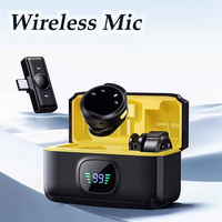 Microfono Lavalier Wireless Professionale Plug and Play con Display LED di Potenza Custodia di Ricarica Portatile per Creatori di Contenuti e Registrazioni