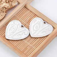 Composants en gros plaqués or 18 carats en acier inoxydable, pendentifs cœur et ronds, hypoallergéniques pour la fabrication de colliers et bijoux