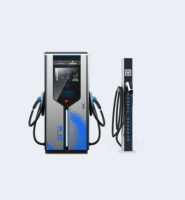 Stations de recharge de voitures électriques 400 kW 80 kW avec chargeur AC double pistolet, paiement par carte commerciale CCS GBT