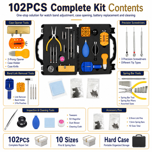 Complete Kit 102Pcs Metal <b>Set</b> With <b>Screwdrivers</b> for Watch Shop Owners Choice OEM ODM - Product Image 3