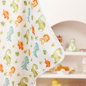 Couverture <span class=keywords><strong>de</strong></span> bain multifonctionnelle <span class=keywords><strong>pour</strong></span> bébé en <span class=keywords><strong>coton</strong></span> carré écologique <span class=keywords><strong>pour</strong></span> la maison, la salle <span class=keywords><strong>de</strong></span> bain et la plage Serviette en tissu imprimé en mousseline - Product Image 3