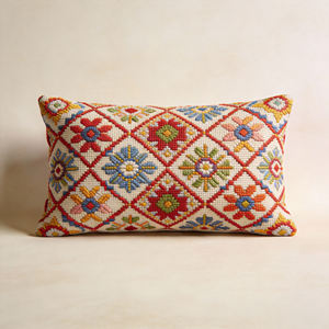 Coussin lombaire décoratif de luxe 12x20'' <span class=keywords><strong>à</strong></span> motif floral brodé, housse en polyester lavable, couleur personnalisable, lavable en machine pour - Product Image 5