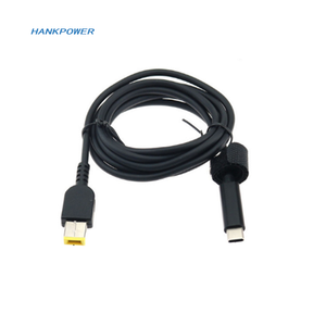<span class=keywords><strong>Cable</strong></span> <span class=keywords><strong>conector</strong></span> de cargador de corriente, adaptador USB <span class=keywords><strong>tipo</strong></span> <span class=keywords><strong>C</strong></span> a cuadrado, 20V, DC, PD, 3A, 65W, para Lenovo Thinkpad - Product Image 1