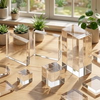 Blocs de verre transparents en cristal K9 de qualité supérieure avec gravure laser 3D personnalisée pour souvenirs et présentoirs de cadeaux, cube en cristal