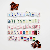 Tuiles de Mahjong Personnalisées Effet Écaille de Tortue Blanc Crème, Vente en Gros, NMJL, Gravure Laser, Acrylique, Ensemble Moderne Américain, Fourniture en Vrac OEM