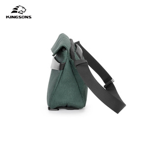 Kingsons Green Men's Chest Bag Large Capacity Water Resistant Shoulder Crossbody Bag Casual Everyday Use - Product Image 1