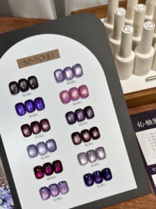Ensemble de vernis à ongles en gel UV professionnel pour œil de chat violet, écologique, non toxique, longue durée, pour l'<span class=keywords><strong>automne</strong></span> et l'hiver, <span class=keywords><strong>art</strong></span> des ongles brun nude - Product Image 6