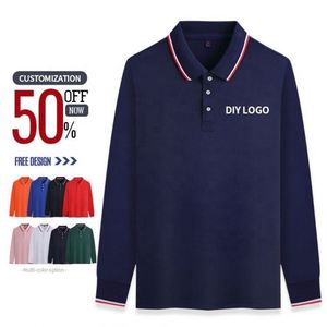 Best Price Online Cotton Polyester Men's Long Sleeve for Shirts Custom Logo Breathable Casual Plus Size - Product Image 4