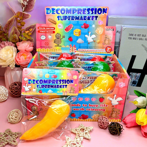 Jouets anti-stress à presser, variés modèles fruits et légumes, en TPR, unisexe, pour les 15 ans et plus - Product Image 1
