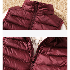 Gilet sans manches pour femmes, veste ultra léger, Slim, léger, coupe-vent et chaud, Portable, nouvelle collection 2021 - Product Image 5