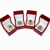 Bague de champion personnalisée en alliage de zinc avec relief 3D et zircon, bijou commémoratif gravé, pour célébration sportive