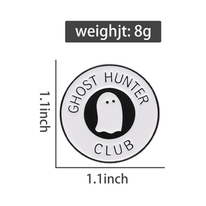 Único Ghost Hunter Club esmalte Pins solapa insignia al por mayor sombrero <span class=keywords><strong>mochila</strong></span> ropa Pins joyería regalo para amigos - Product Image 6